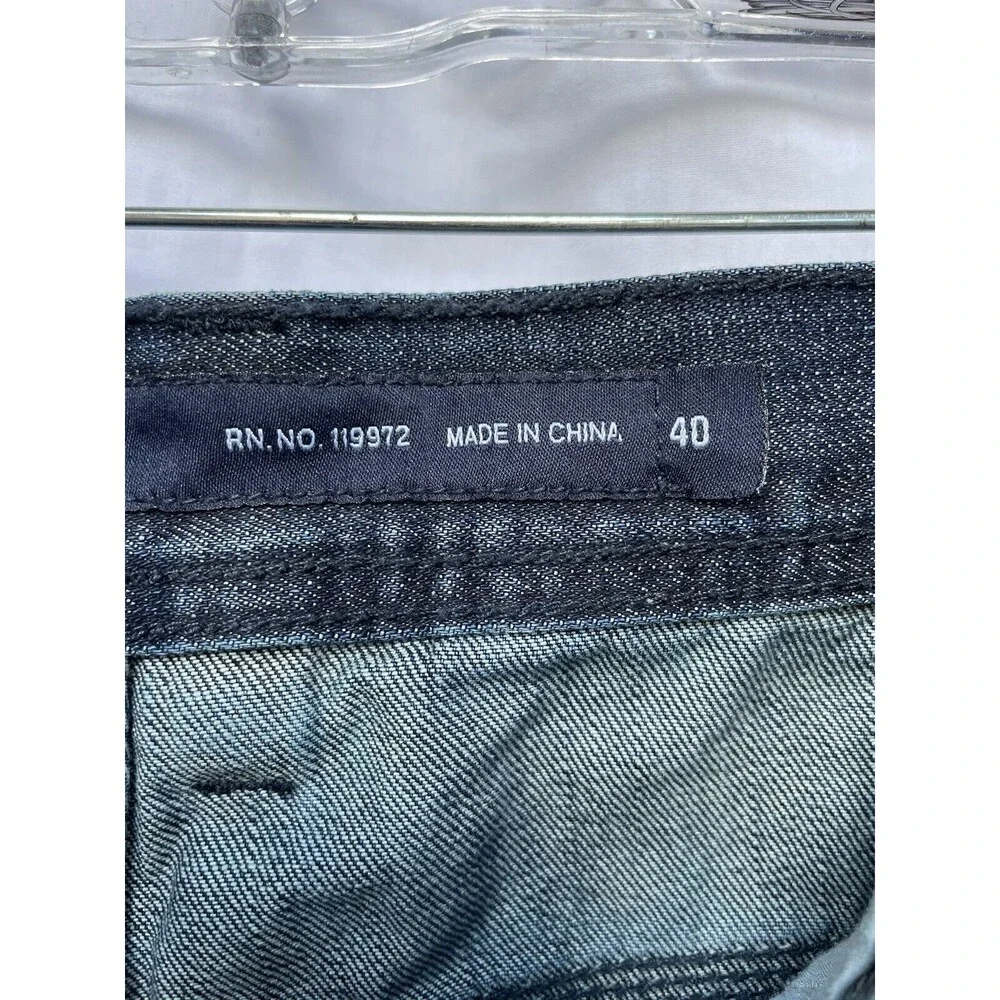 Parish Nation Men’s Patched Embroidered Distressed Jeans Size 40x35